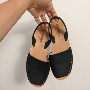 Solillas Noche Fresca black Menorcan leather Sandals